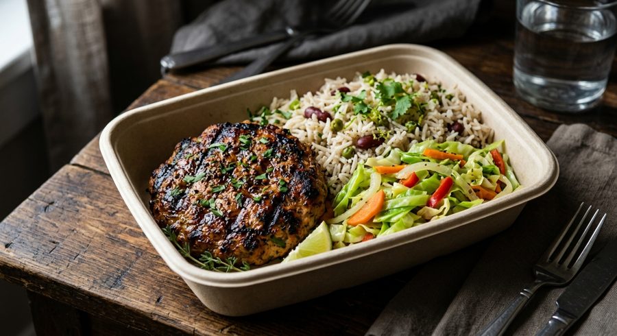 Jerk Spiced Patty Plate